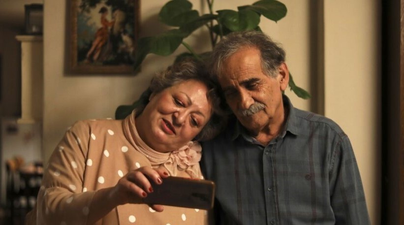 Still from the film "My Favourite Cake" with Lily Farhadpour, Esmail Mehrabi