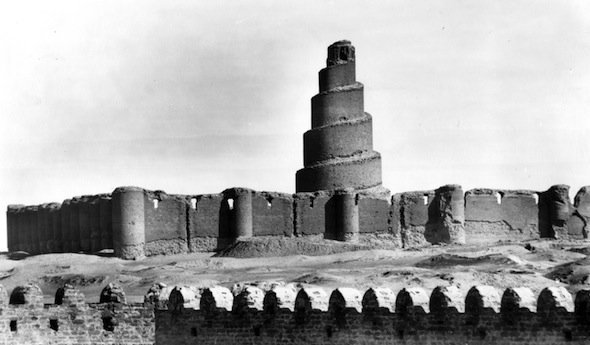 Ruinen der Großen Moschee in Samarra, Fotografie von Ernst Herzfeld; © Museum für Islamische Kunst, Staatliche Museen zu Berlin