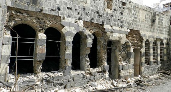 Zerstörtes Haus in der Altstadt von Homs; Foto: AP