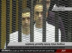 Mubarak-Söhne Alaa und Gamal; Foto: dapd