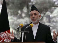 Afghanistans Präsident Karsai; Foto: AP