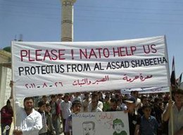 Demonstration syrischer Oppositioneller gegen Assad; Foto: dapd
