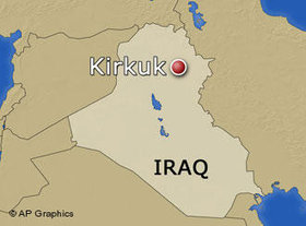 Karte von Kirkuk/Irak; Foto: AP