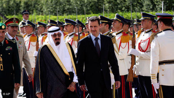 King Abdullah and Bashar al-Assad (photo: AP)