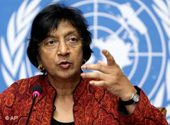 Kommissarin der Vereinten Nationen für Menschenrechte, Navi Pillay; Foto: AP