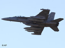 NATO fighter jet over Libya (photo: AP)