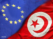 Photo montage of the EU and Tunisian flags (photo: DW)