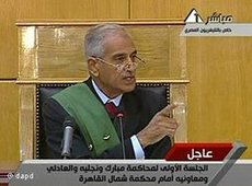 Judge Ahmed Refaat during the trial against Mubarak (photo: dapd)