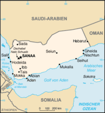 Map of Yemen (source: Wikipedia/CIA World Factbook)