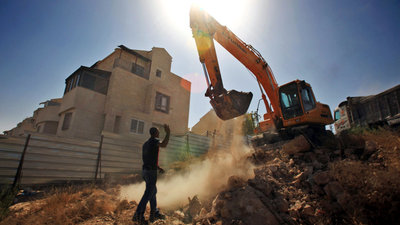 Settlement construction site in the West Bank (photo: dpa)