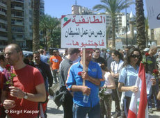 Demonstration in Beirut against religous influences in politics (photo: &amp;copy Birgit Kaspar)