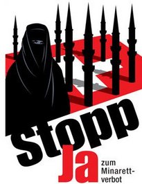 The UDC's campaign poster against Islam and the minarets (image: Wikipedia, Creative Commons License)