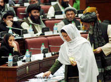 Ballot in the afghan House of Parliament (photo: dpa)
