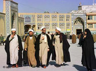 Ayatollahs in Qom (photo: AP)