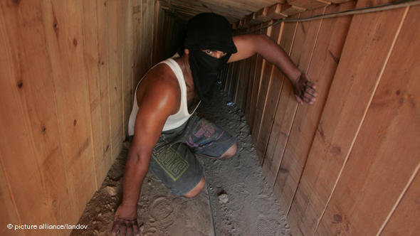 Schmugglertunnel zwischen dem südlichen Abschnitt des Gaza-Streifens und der Sinai-Halbinsel Ägyptens; Foto: picture alliance/landov
