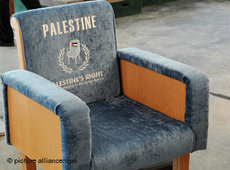 An empty seat marked Palestine at UN headquarters in New York (photo: EPA)