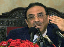 Pakistan's newly elected President Asif Zardari (photo: AP)