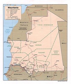 Map of Mauritania (Courtesy of the University of Texas Libraries, The University of Texas at Austin)