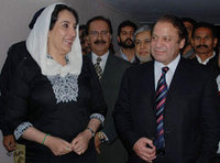 Benazir Bhutto and Nawaz Sharif (photo: AP)