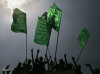 Hamas followers in Gaza city (photo: AP)