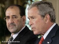 The Shiite Prime Minister of Iraq, Nouri al-Maliki and the president of the United States, George W. Bush (photo: dpa)