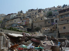 Demolished Palestinian houses (photo: DW)
