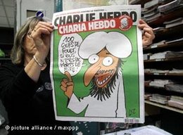 Sonderausgabe der Charlie Hebdo: Charia Hebdo; Foto: picture alliance