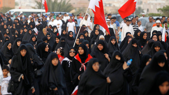 Demonstration des Oppositionsbündnisses Al-Wifaq im Süden Manamas; Foto: Reuters