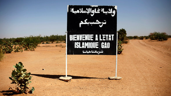 Ortsschild Willkommen im islamischen Gao; Foto: dapd