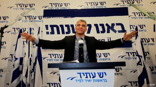 Yair Lapid in Tel Aviv after his success in the elections (photo: AP)