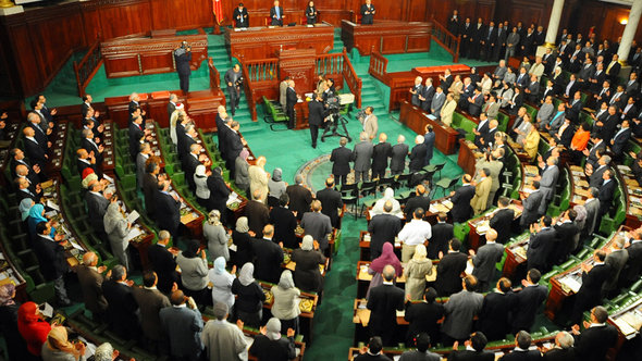 Die Verfassungsgebende Versammlung in Tunesien; Foto: Hassene Dridi/AP/dapd