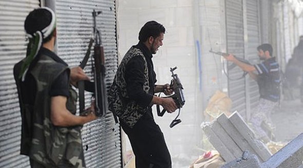 Rebellen in Aleppo; Foto: AP