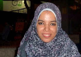 24-year-old democracy activist Doaa Mohamad (photo: Matthias Sailer)