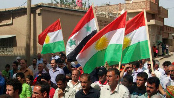 Kurdische Aufständische in Syrien; Foto: AP