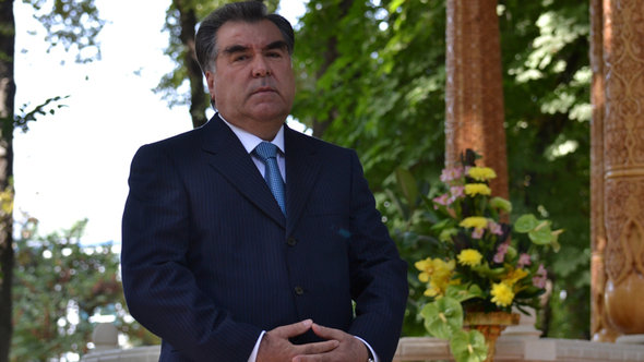 Der tadschikische Präsident Rachmonow, Foto: DW/Galim Faskhutdinov