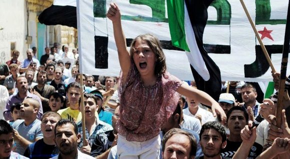 Demonstration in Idlib im Juni 2012; Foto: dpad