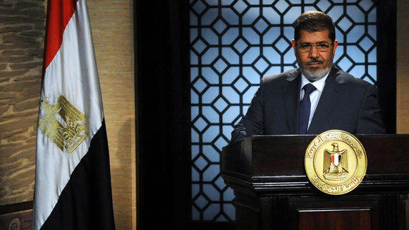 TV-Ansprache Mohamed Mursis nach seinem Wahlsieg; Foto: Reuters