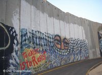 Slogans und Graffitis im Protest gegen den israelischen Mauerbau; Foto: Diana Hodali, DW