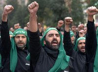 Schiitische Hisbollahanhänge während des Aschura Festes; Foto: AP