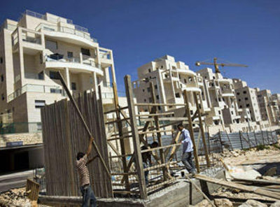 Siedlungsbau in Ostjerusalem; Foto: AP