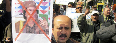 Proteste gegen Gaddafi; Foto: dapd