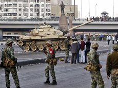 Armee in der Innenstadt von Kairo; Foto: AP