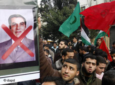Demonstration gegen Ben Ali in Tunesien; Foto: dpa