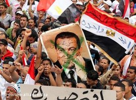Demonstration gegen Mubarak in Kairo; Foto: dpa