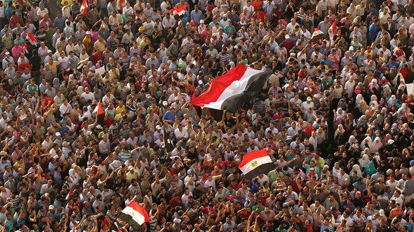 Demonstranten auf dem Tahrir-Platz