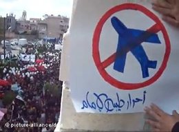 Demonstration für die Einrichtung einer Flugverbotszone in Syrien; Foto: dapd