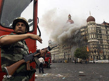 Terrorist attacks on the Taj Mahal Hotel in Mumbai, India (photo: AP)