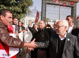 Rachid Ghannouchi, Chef der islamischen Regierungspartei Ennahda in Tunis; Foto: dapd