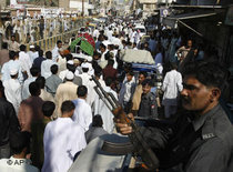 Trauerzug in Karatchi; Foto: AP