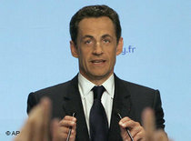 Französischer Präsident Nicolas Sarkozy; Foto: AP
